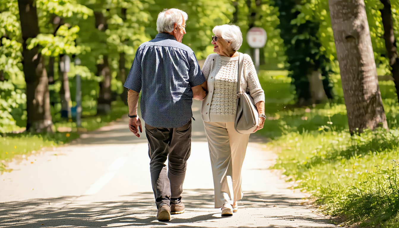 Older couple reviewing retirement finances at a kitchen table